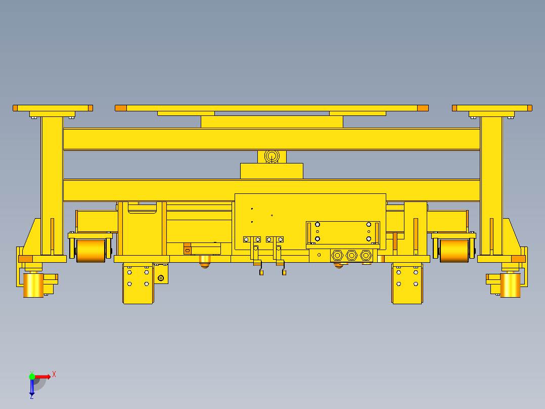 UG升降台模型俯视图