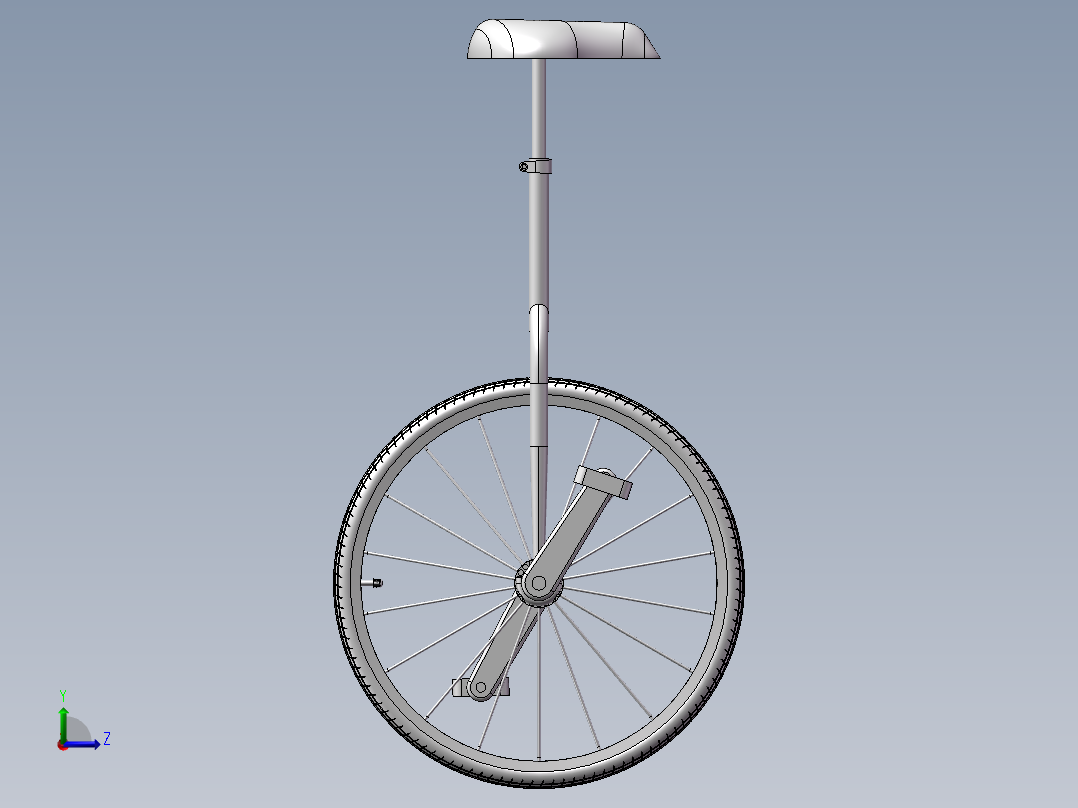 90---独轮车sw2010三维图纸模型设计图纸左视图