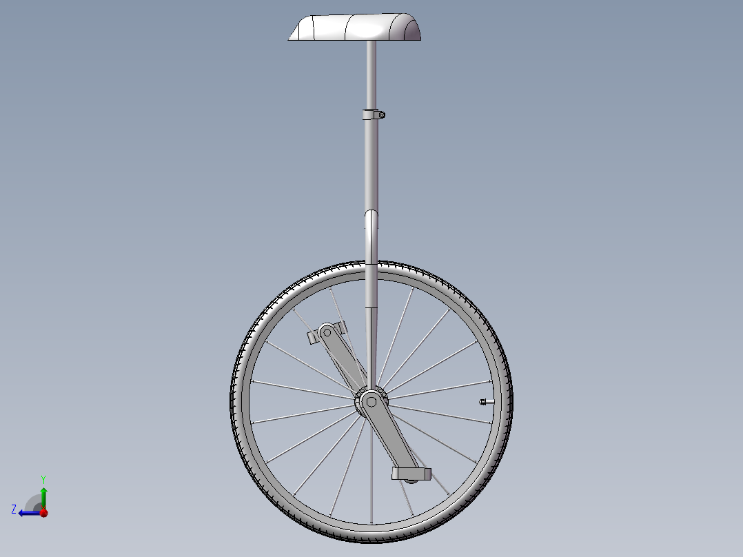 90---独轮车sw2010三维图纸模型设计图纸右视图