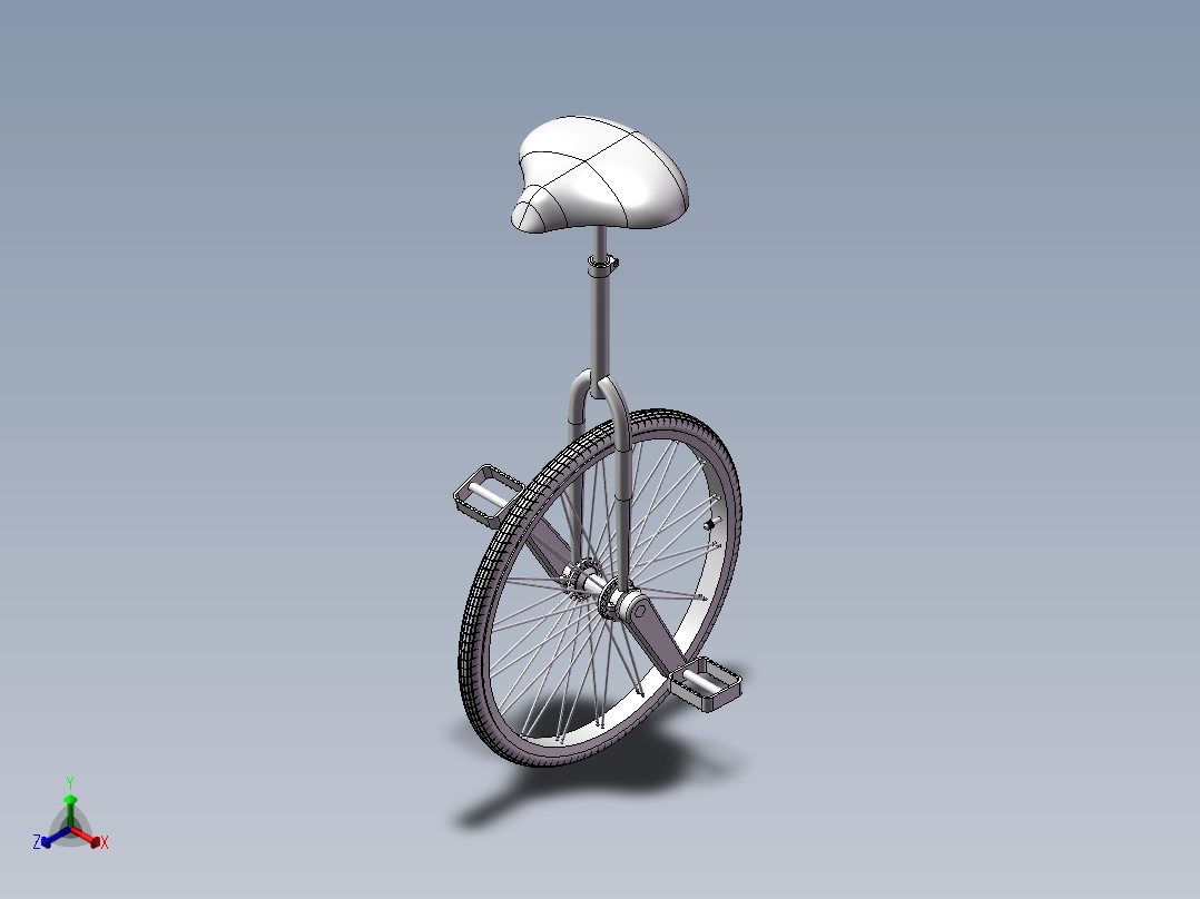 90---独轮车sw2010三维图纸模型设计图纸正等轴测图