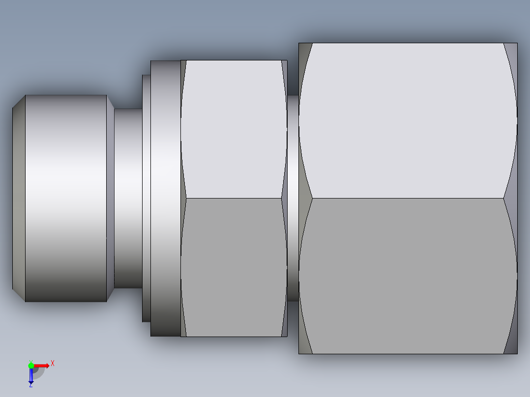 卡套式工业通用硬管接头EO_Swivel_connector_EGE15LMEDCF俯视图