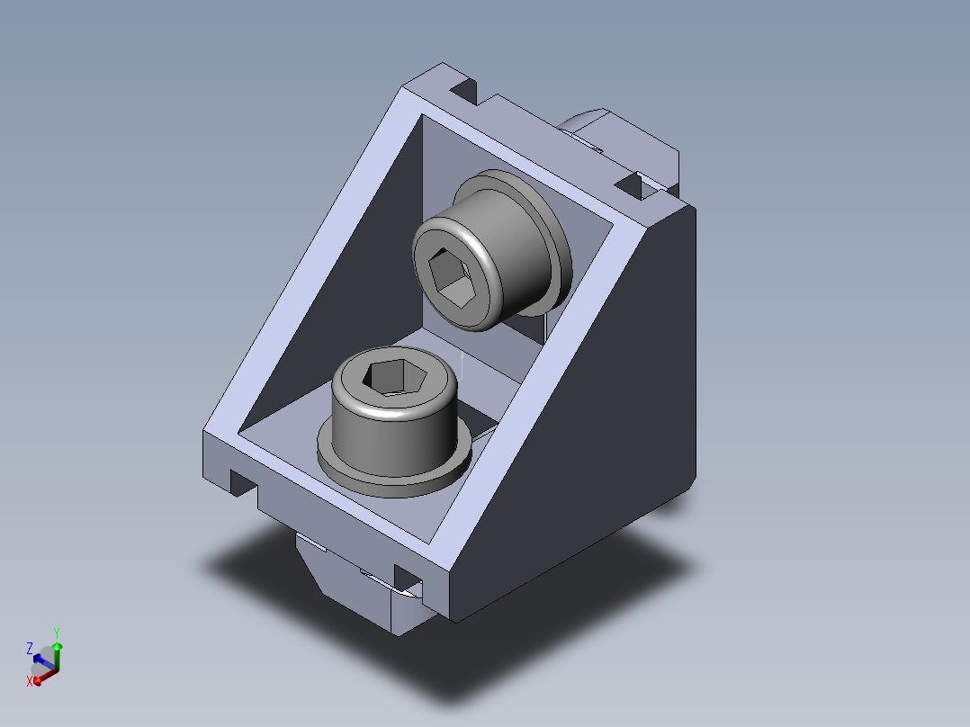 铝型材及其附件3.21.40.4040.STD正等轴测图
