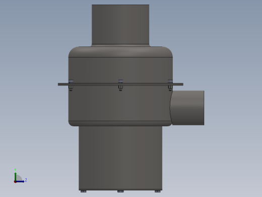 食品垃圾处理器设计含SW三维图==919898==500ku左视缩略图