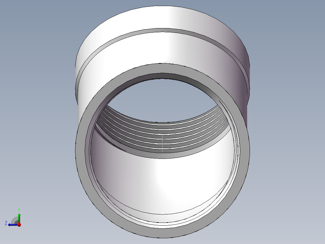 弯头-45°等径 DN40右视图