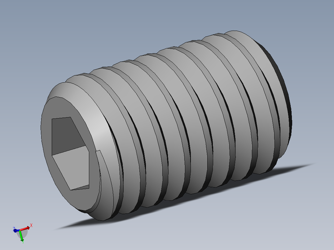 DIN 913-ISO 4026 固定螺钉-M4 L=6.SLDPRT主视图