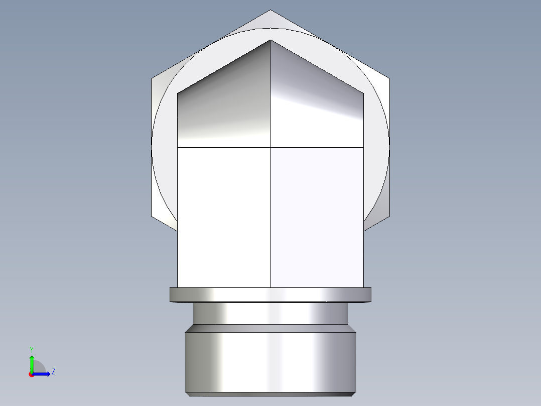 卡套式工业通用硬管接头EO_Male_stud_elbow_WE25SM71左视图