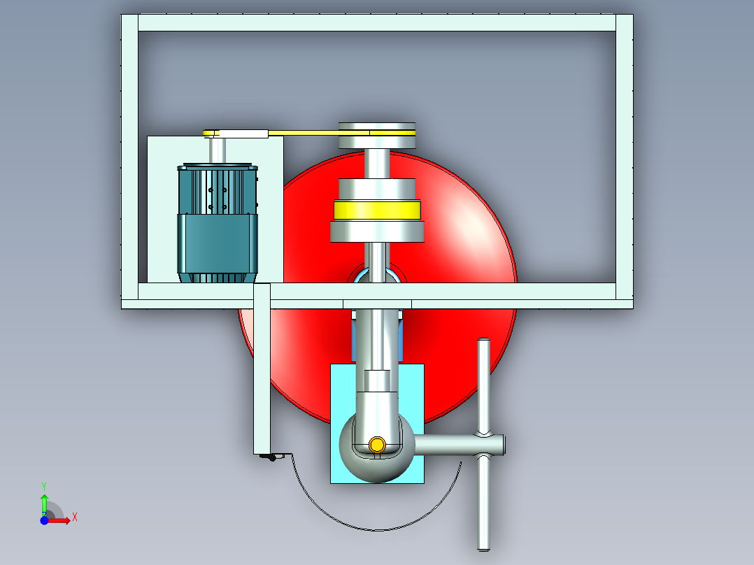 径向钻孔机前视图