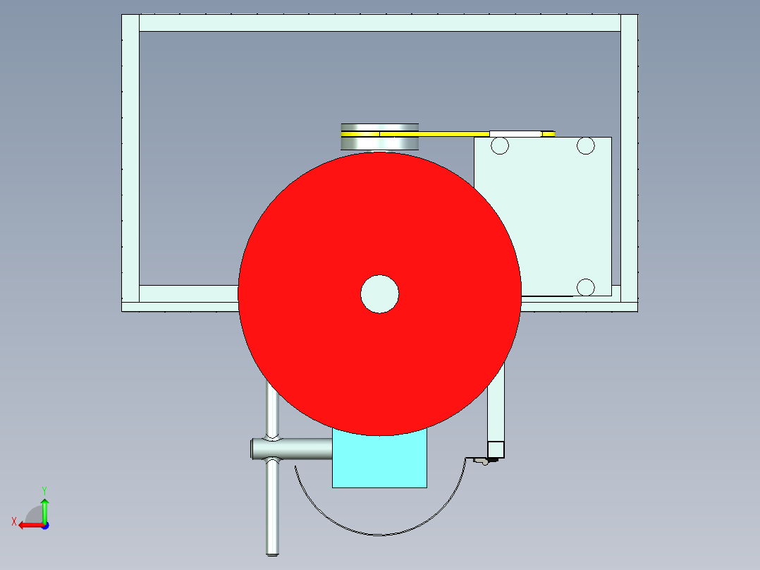 径向钻孔机后视图
