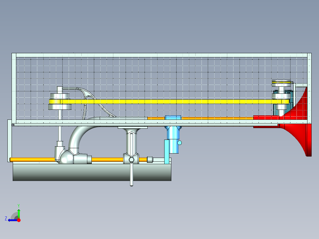 径向钻孔机右视图