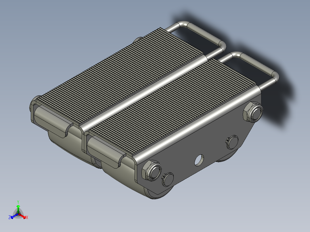 机器移动滑板4t正等轴测图
