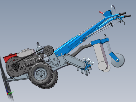 自走式开沟施肥机设计含三维图二维 说明书