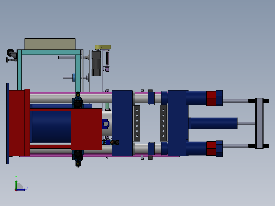 机制双排砖生产设备sw17可编辑左视图