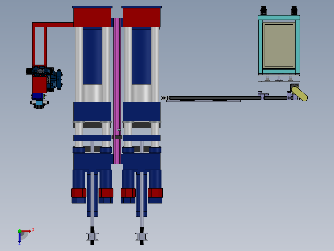 机制双排砖生产设备sw17可编辑俯视图
