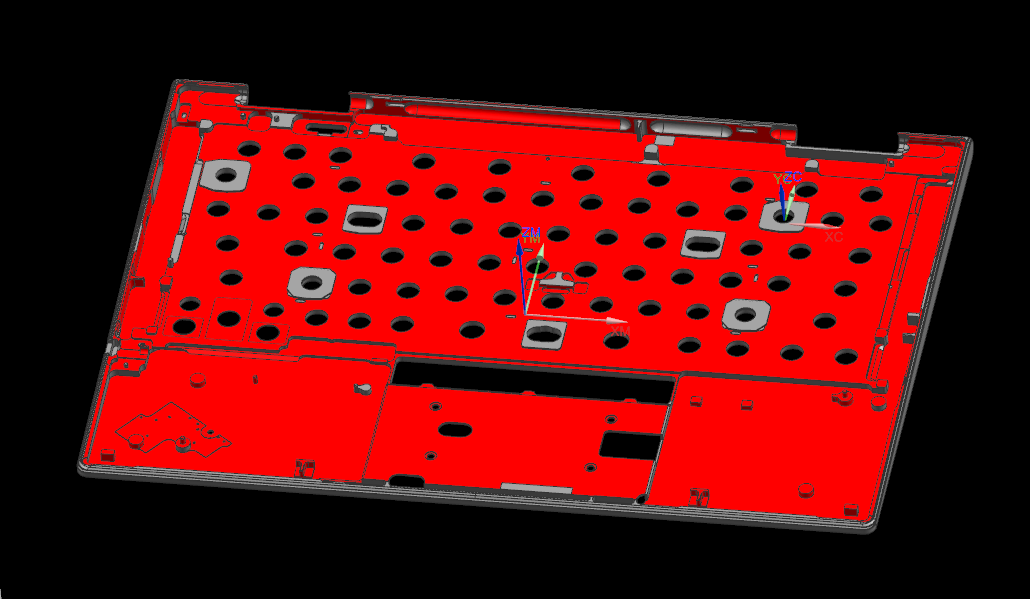 锻压笔记本C壳铣内腔UG程序模型