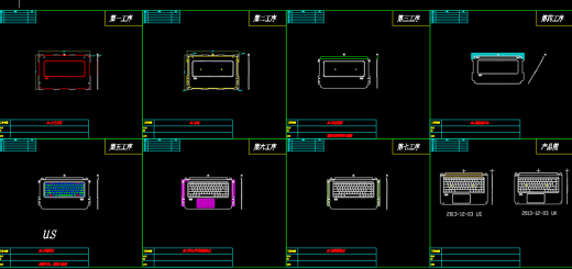 现代笔记本外壳模具工艺流程设计图缩略图