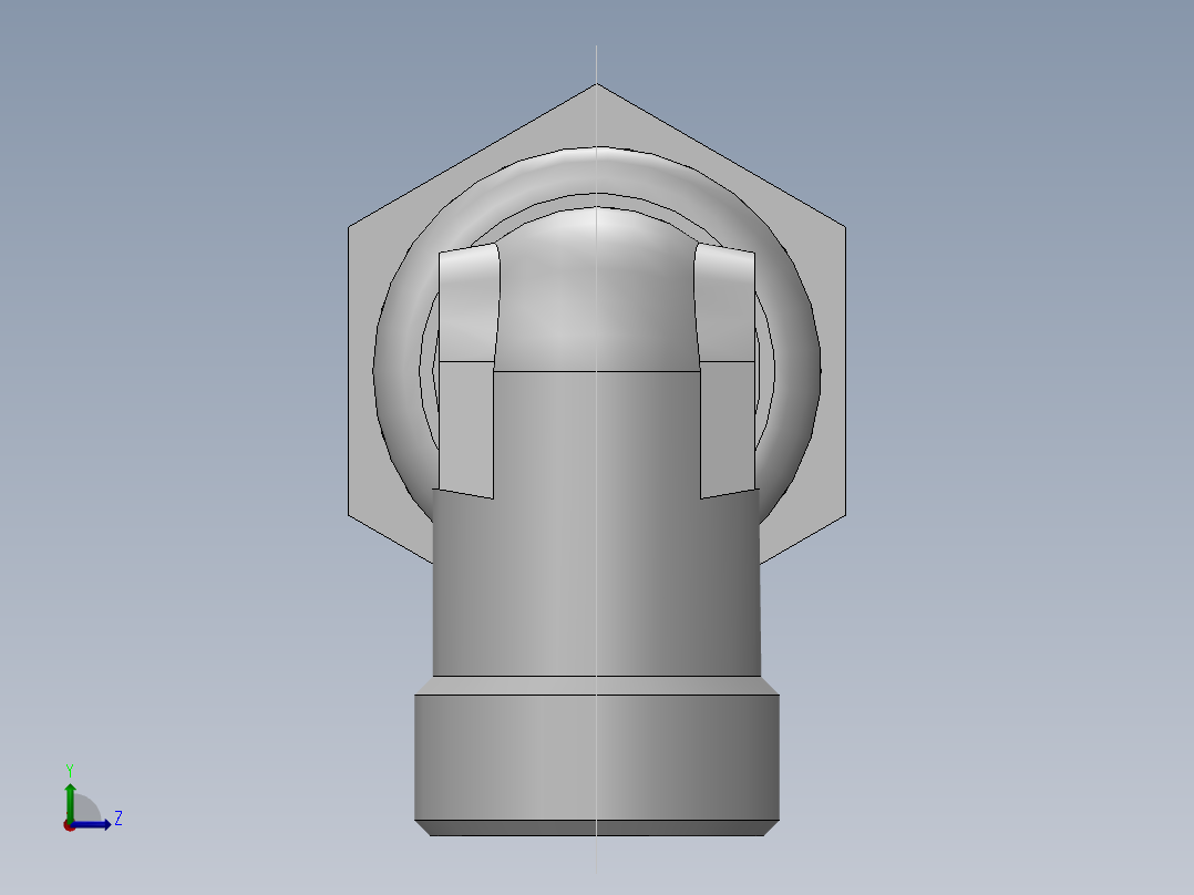 直角过板接头、6C9-22LN左视图