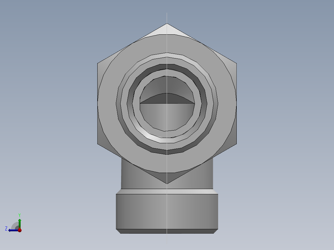 直角过板接头、6C9-22LN右视图