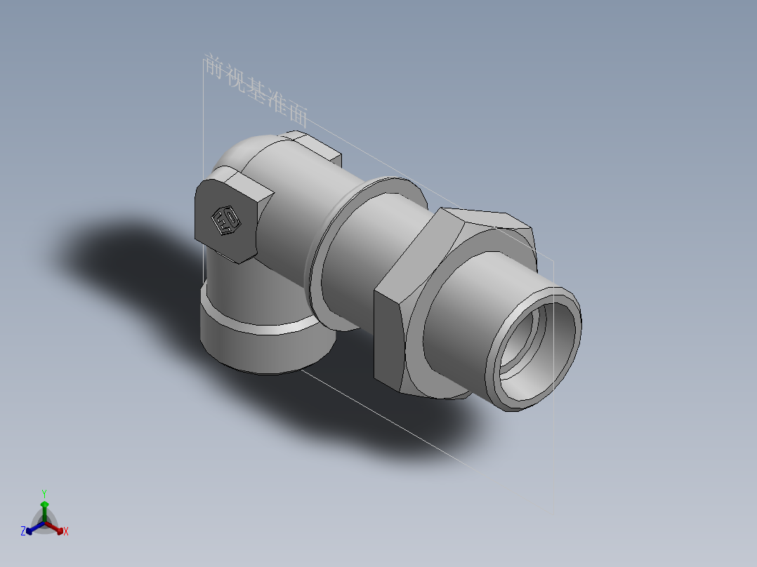 直角过板接头、6C9-22LN正等轴测图
