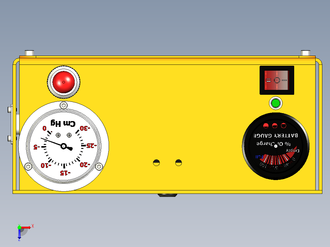 A3003550-地板式真空吸尘器俯视图