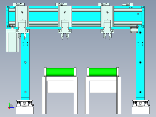 物料的自动化运输与分拣机构左视缩略图