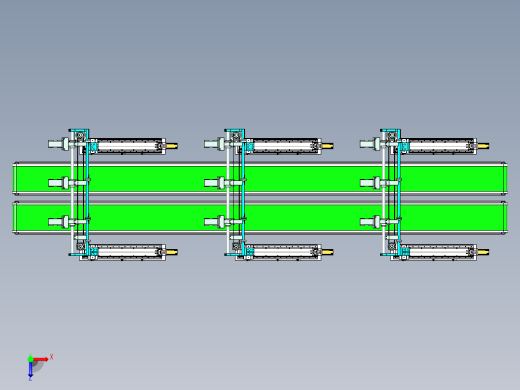 物料的自动化运输与分拣机构俯视缩略图