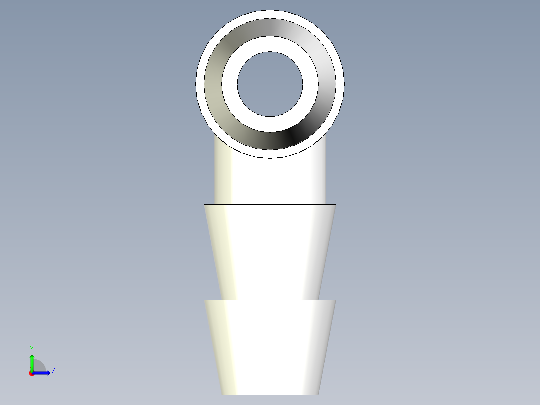 B3004497-1-4英寸塑料T型插头连接器左视图