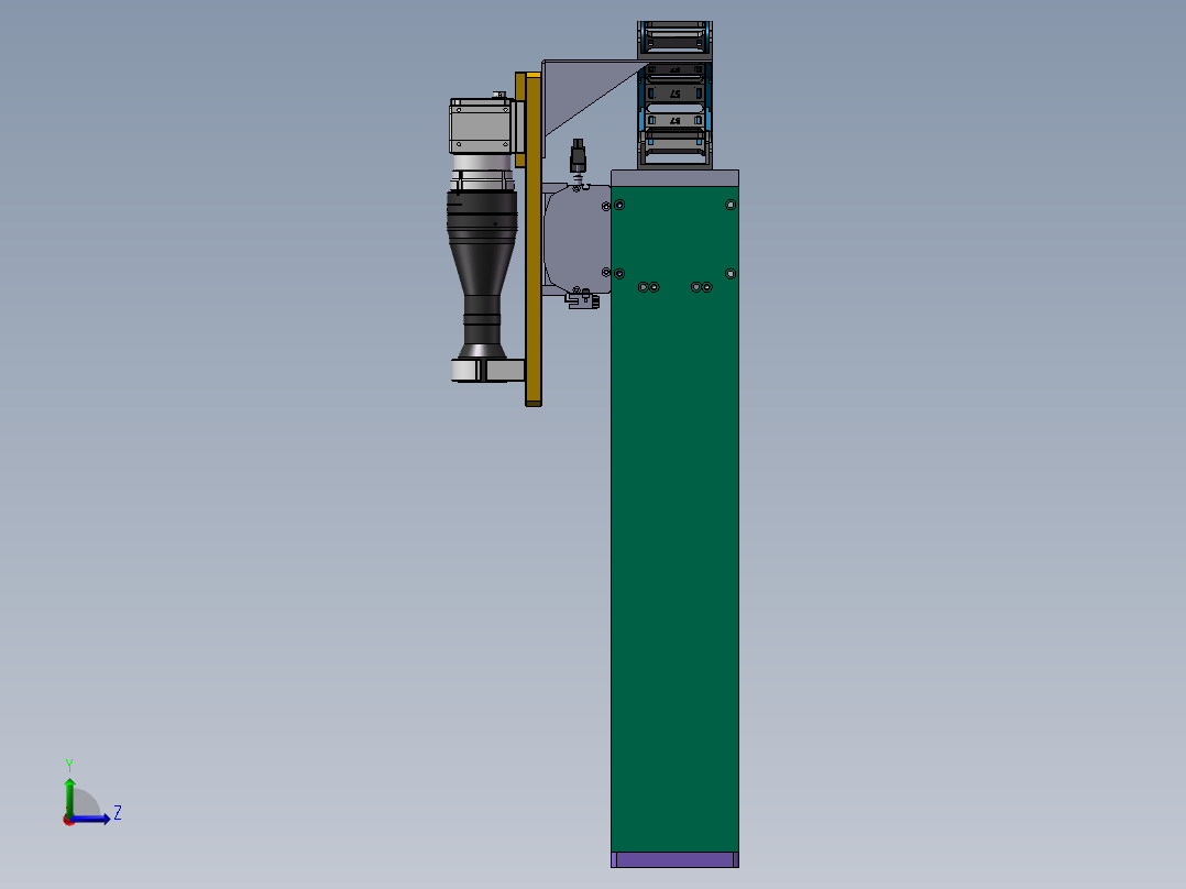 双工位视觉自动检测设备左视图