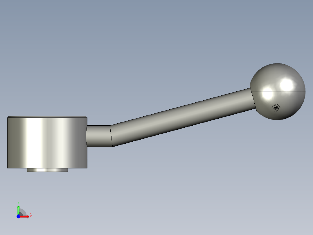 GN125可调节张力手柄短GN_125-45-M16-E前视图