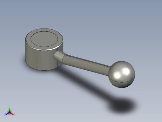 GN125可调节张力手柄短GN_125-45-M16-E正等轴测缩略图