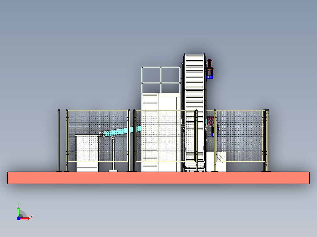 大型立式装袋机设计前视图