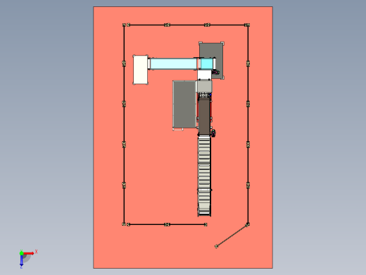 大型立式装袋机设计俯视缩略图