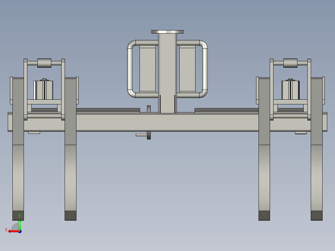 圆形棒料固定夹具后视图