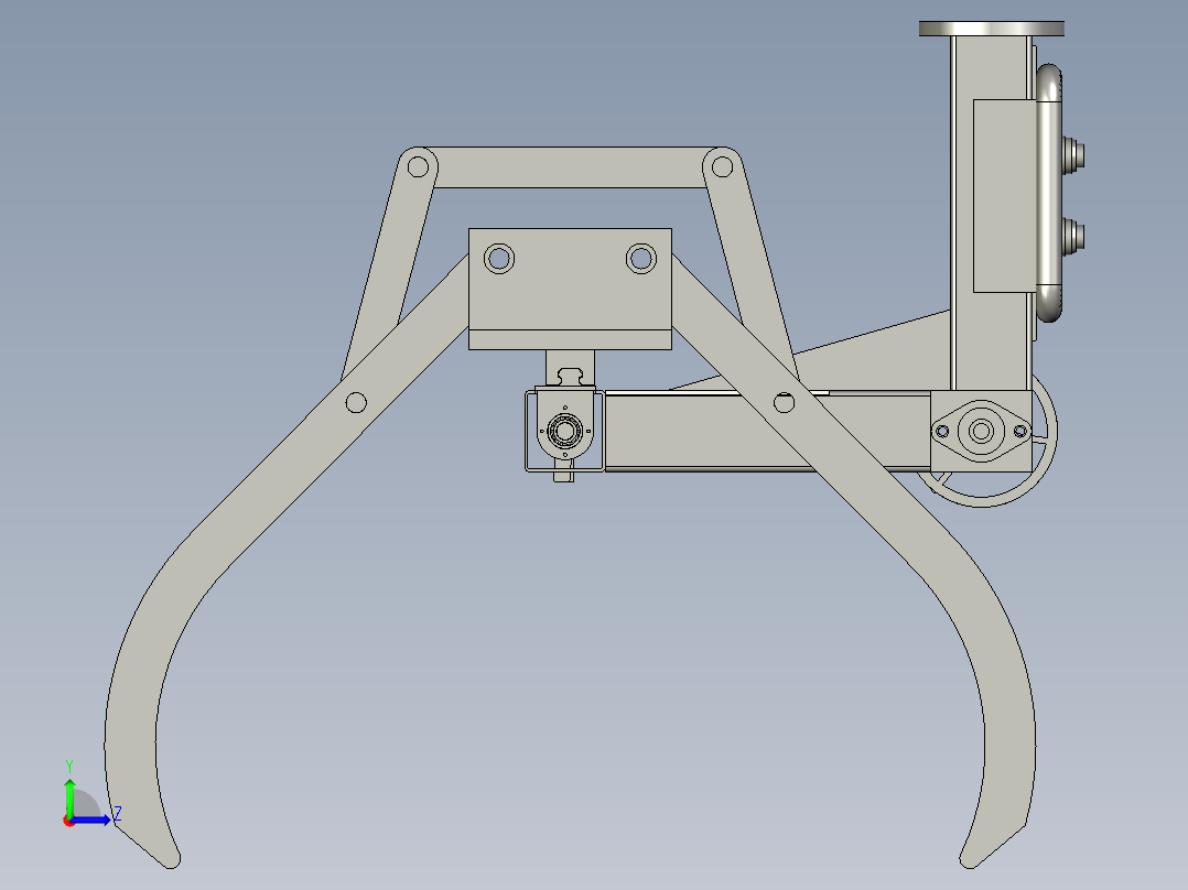 圆形棒料固定夹具左视图