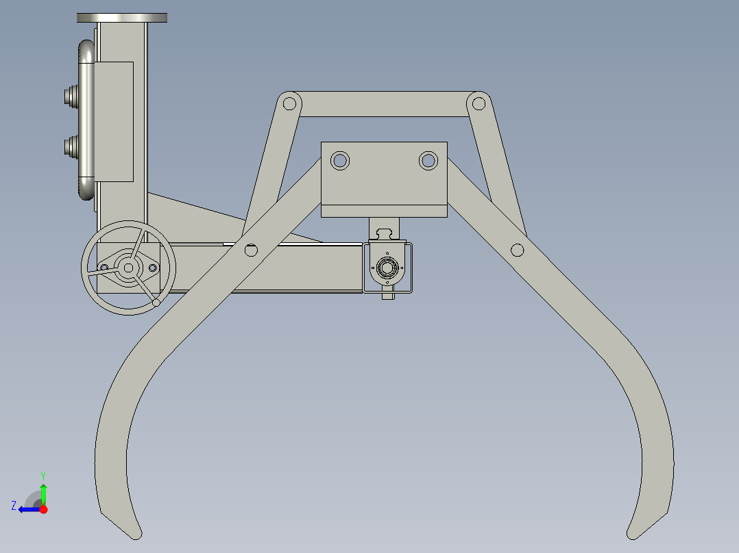 圆形棒料固定夹具右视图