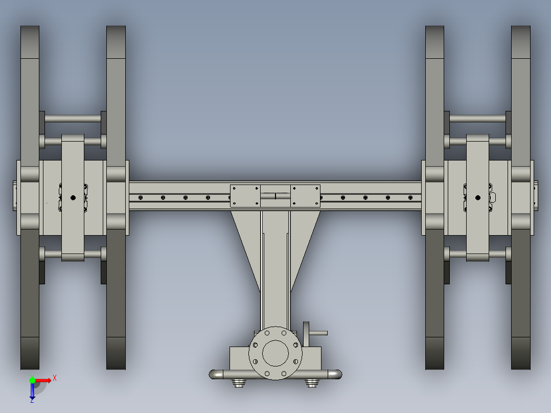 圆形棒料固定夹具俯视图