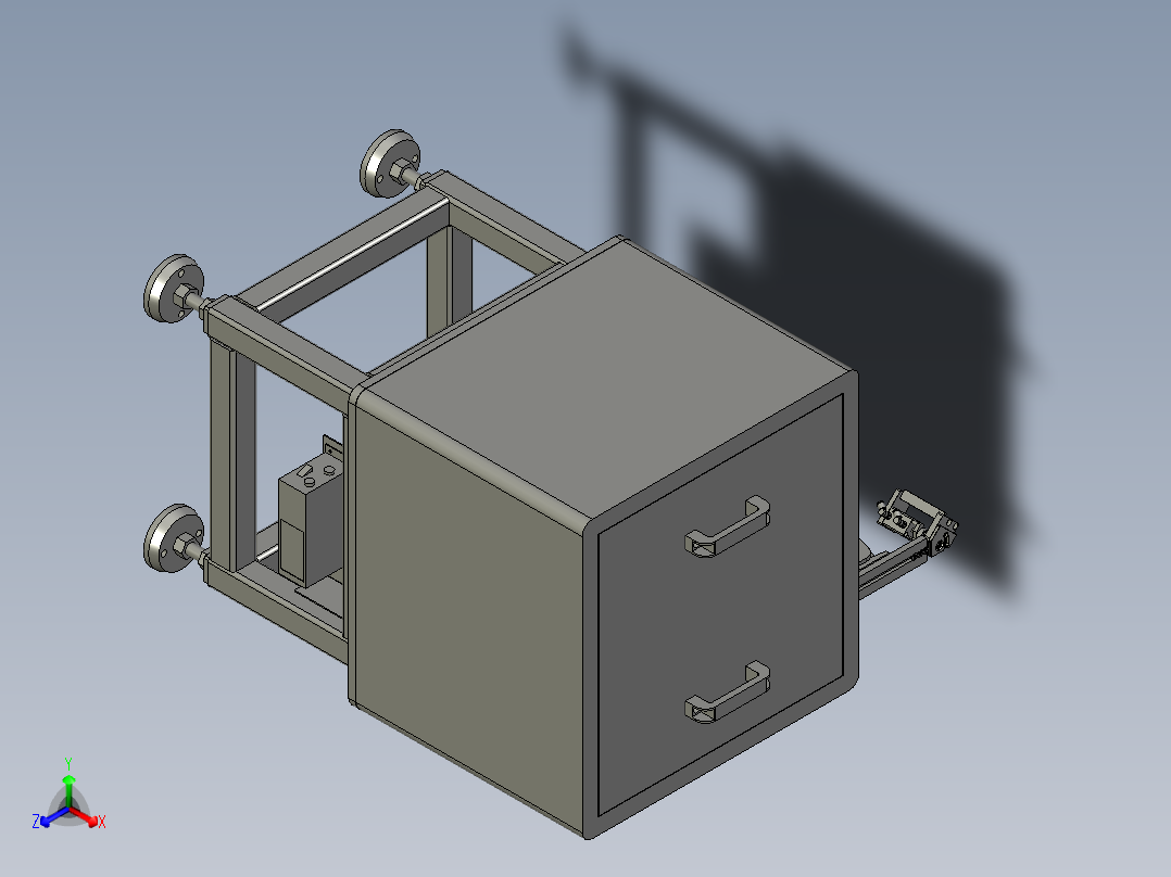 BBBB-按钮分料组件正等轴测图