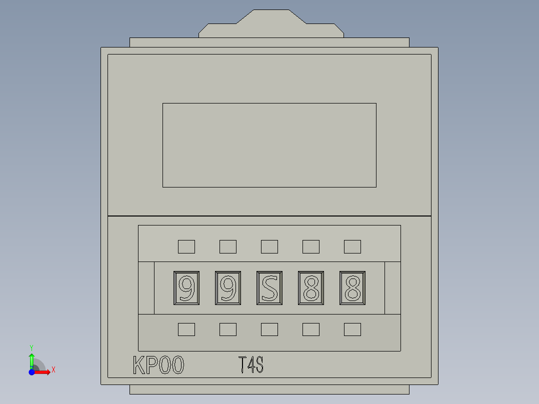 时间继电器开普KPOOT4S-8C-DC24数显时间继电器一开一闭前视图