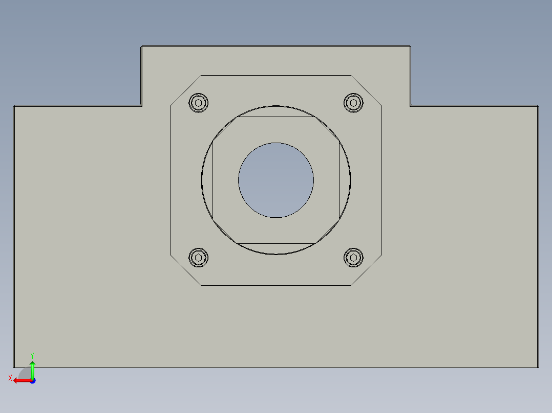丝杠支座组件-固定侧方型-_BAS10后视图