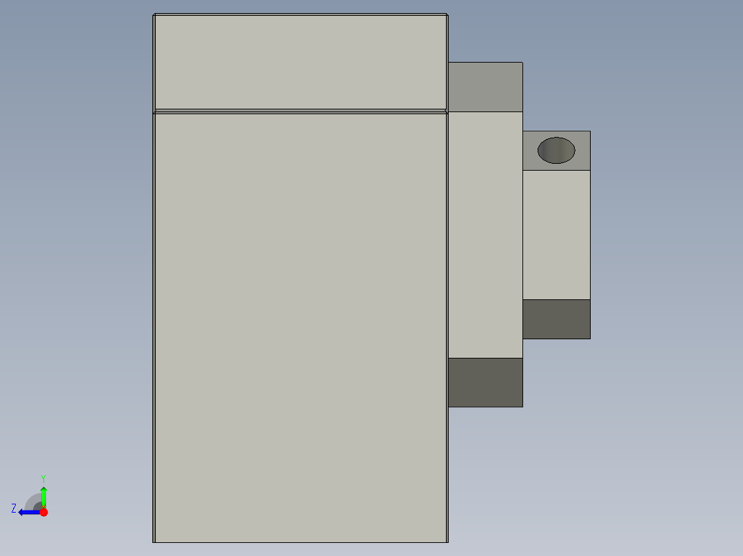 丝杠支座组件-固定侧方型-_BAS10右视图