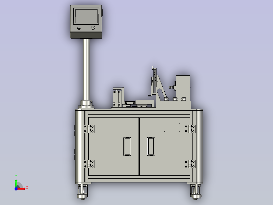 塑料件冲压组装台前视图