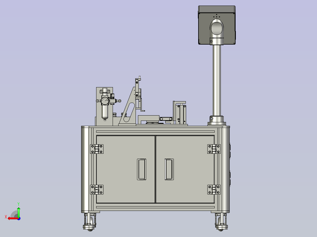 塑料件冲压组装台后视图