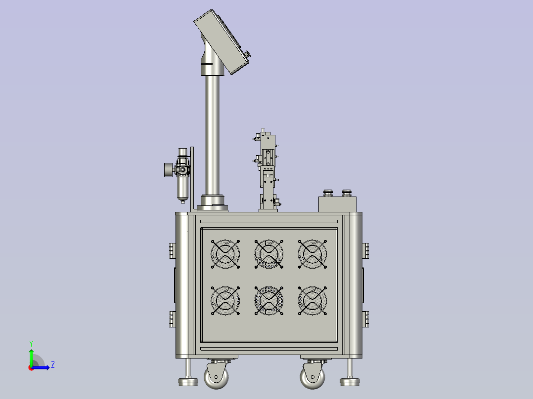 塑料件冲压组装台左视图