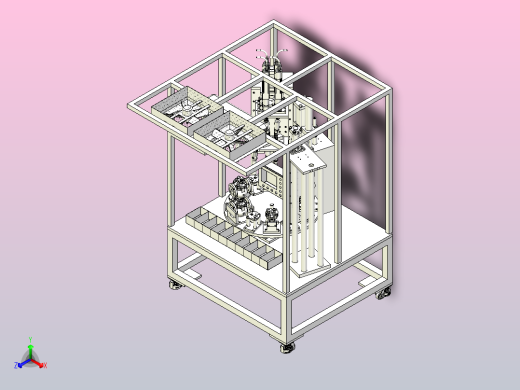 一款自动锁螺丝组装设备模型