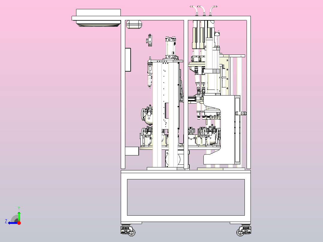 一款自动锁螺丝组装设备模型右视图