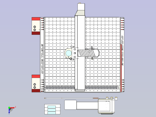 3040铣床3D图纸俯视缩略图