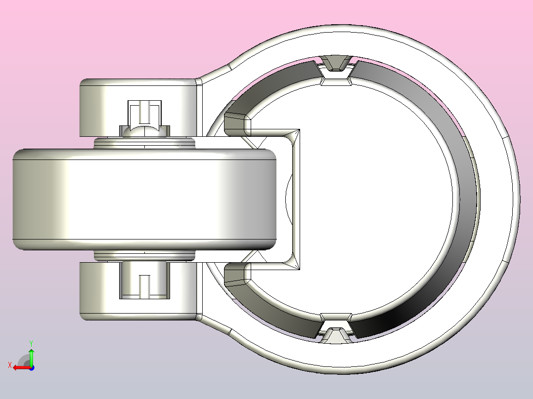 GD-100-S水平调节脚轮[GD-100-S]后视图