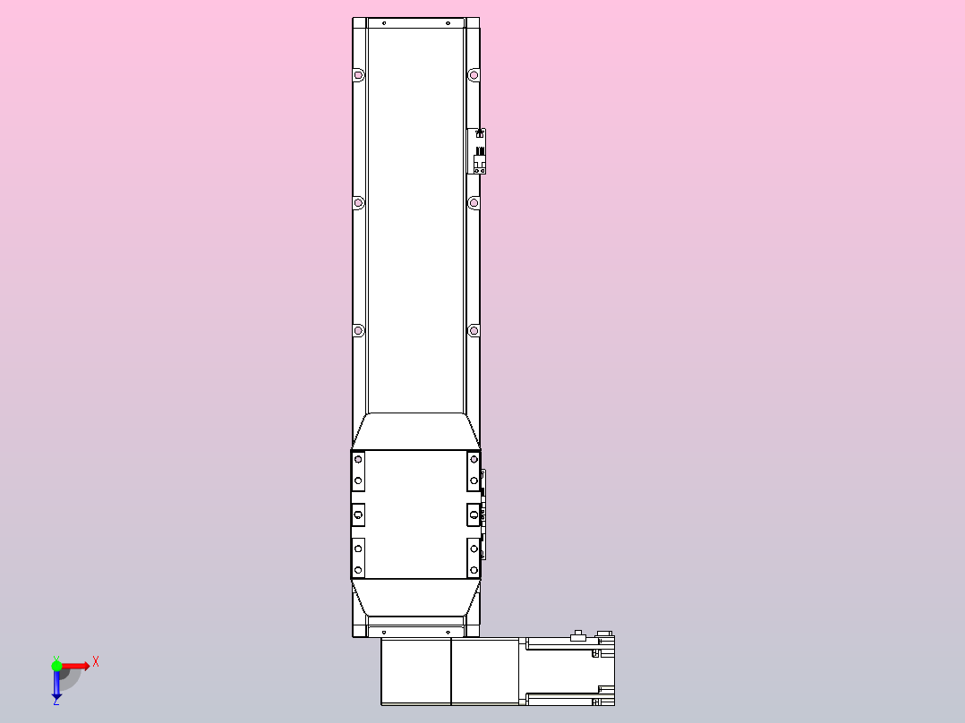 机器人皮带驱动直线轴TPA-GCB-150-P80-L400-DL-M75-N3俯视图