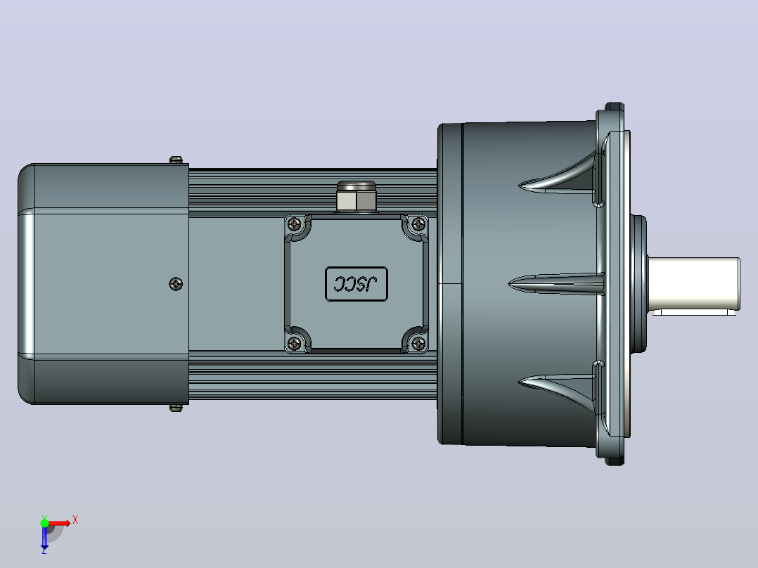 变频减速电机f750v02-R俯视图