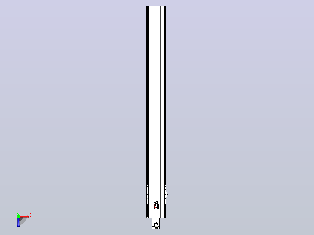 日规模组半封闭丝杆TPA-HNR-202D-2510C-L1750-M-C-P75-N3俯视图