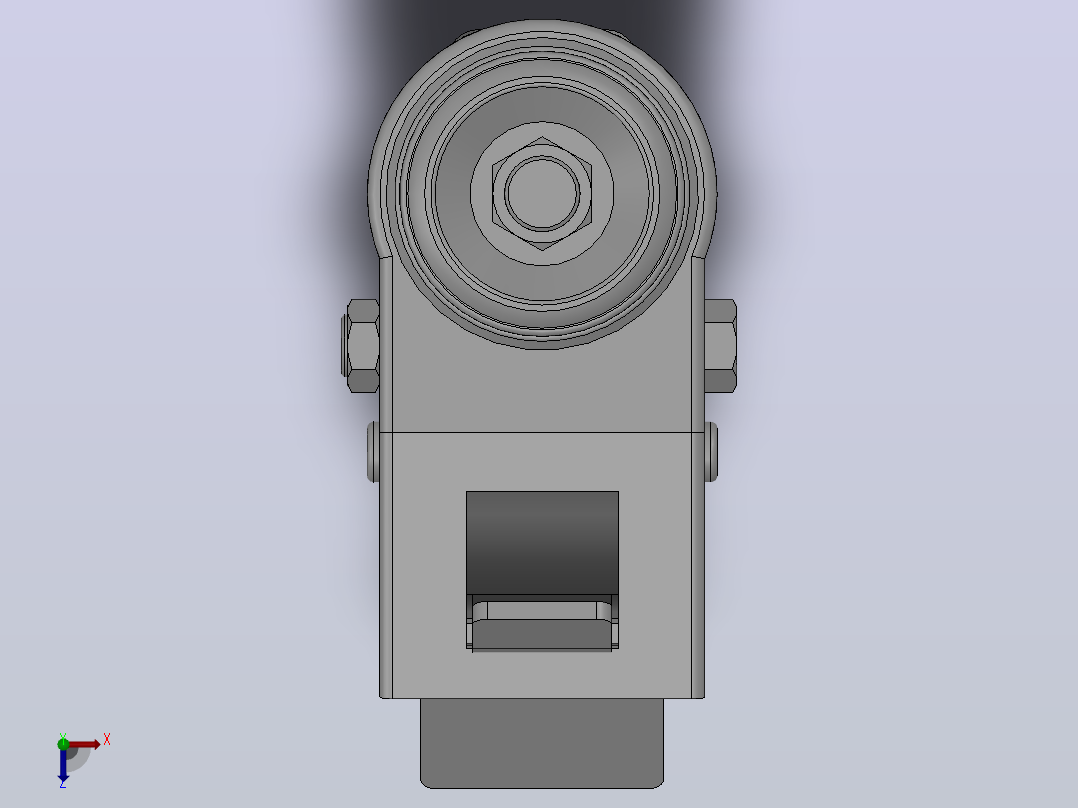 Z01-03B-160-424G普通工业轮[Z01-03B-100-424G]脚轮俯视图